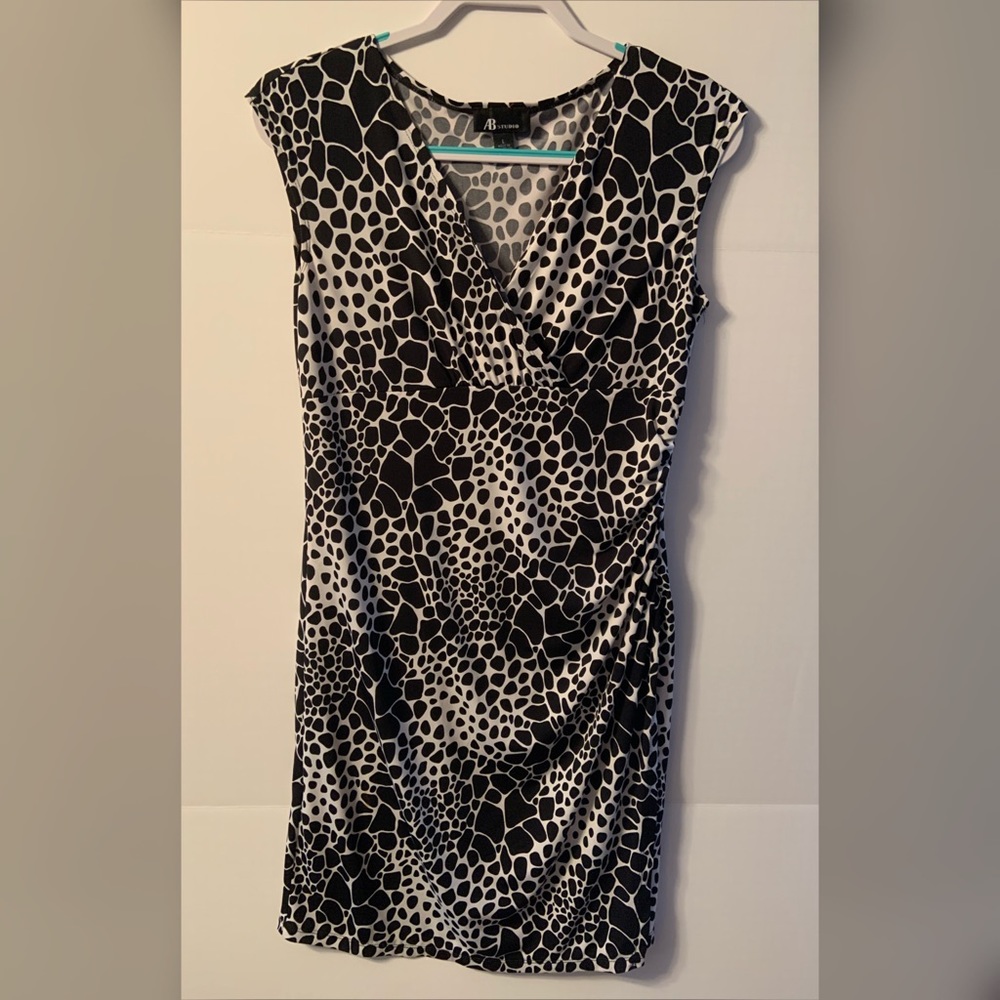 AB Studio Black & White Dress